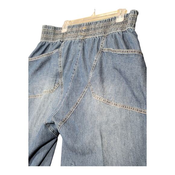 Free People x One Teaspoon Parachute Denim Jeans  Pull-On Light Wash Plus Sz XXL - Picture 6 of 16